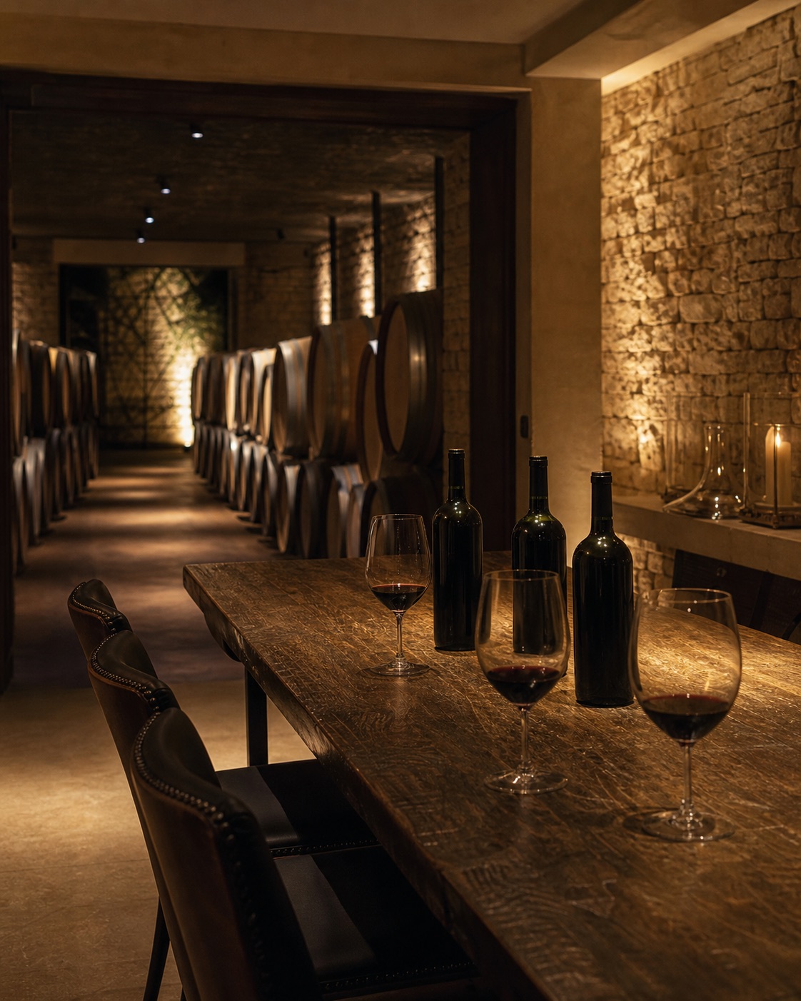Wine cellar in South Africa’s Winelands