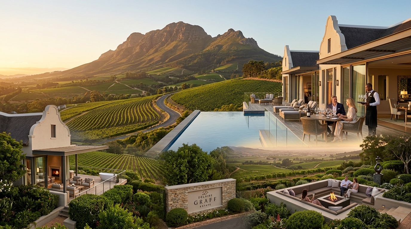 Private estate accommodation among vineyards